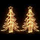 Kalėdinės dekoracijos LED Kalėdų eglutės, 2vnt., 87x87x93cm