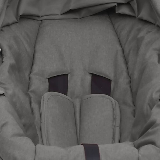 Automobilinė kėdutė kūdikiams, šviesiai pilka, 42x65x57cm