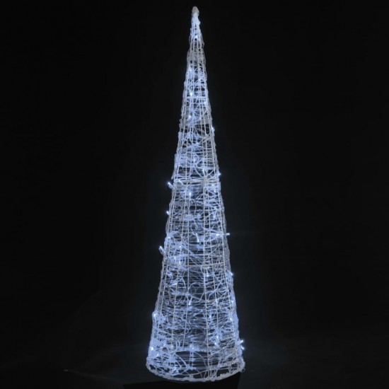 Akrilinė LED dekoracija piramidė, šalta balta, 120cm