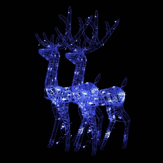 Kalėdinės dekoracijos elniai, 2vnt., 120cm, akrilas, mėlyni
