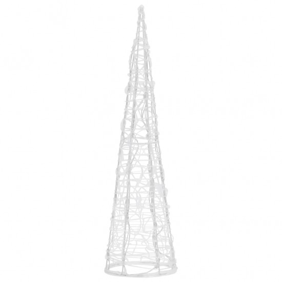 Akrilinė LED dekoracija piramidė, šalta balta, 60cm