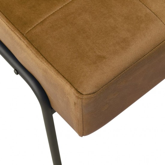 Poilsio kėdė, rudos spalvos, 65x79x87cm, aksomas