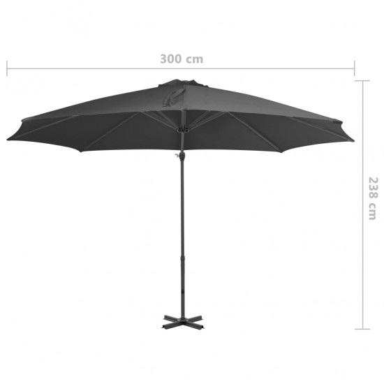Gem. form. saulės skėtis su alium. stulp., antr. sp., 300cm