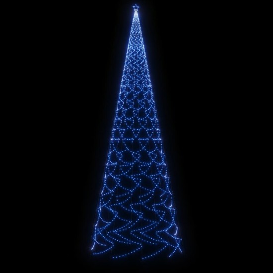 Kalėdų eglutė su kuoliuku, mėlynos spalvos, 3000LED, 800cm