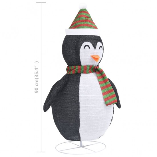 Kalėdinė dekoracija pingvinas, 90cm, prabangus audinys, LED