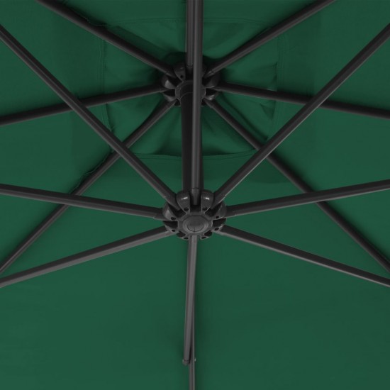 Gem. form. saulės skėtis su plien. stulp., žal. sp., 250x250cm