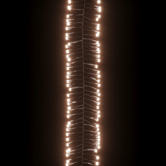 LED lempučių girlianda, 17m, PVC, 2000 šiltų baltų LED, tanki