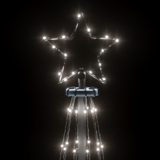 Kalėdų eglutė su kuoliuku, 500cm, 732 šaltos baltos spalvos LED