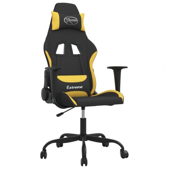 Žaidimų kėdė, juodos ir geltonos spalvos, audinys