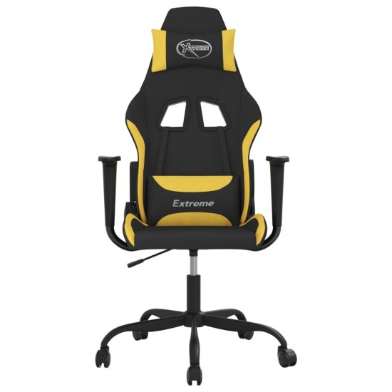 Žaidimų kėdė, juodos ir geltonos spalvos, audinys
