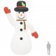 Pripučiama kalėdinė dekoracija sniego senis su LED, 805cm