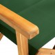 Režisieriaus kėdė, žalios spalvos, akacijos medienos masyvas