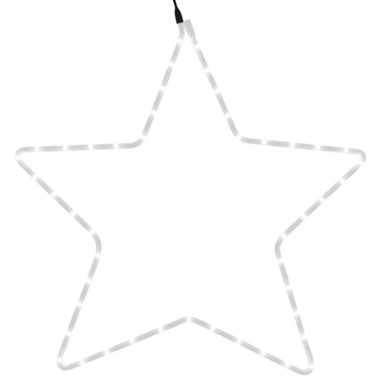 Kalėdinė dekoracija žvaigždė su 48 šiltomis baltomis LED, 56cm