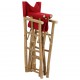Režisieriaus kėdės, 2vnt., raudonos, bambukas ir audinys