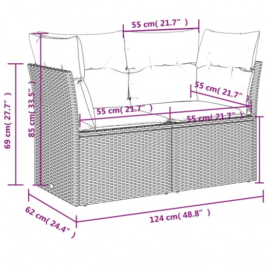 Sodo baro stalas, juodas, 70x70x110cm, poliratanas ir stiklas