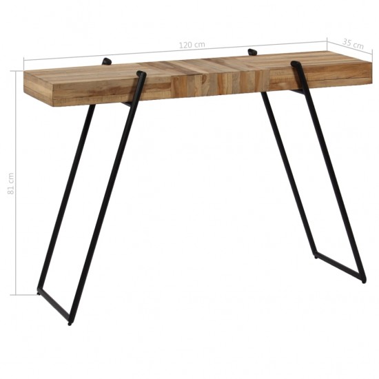 Konsolinis staliukas, 120x35x81cm, perdirbta tikmedžio mediena