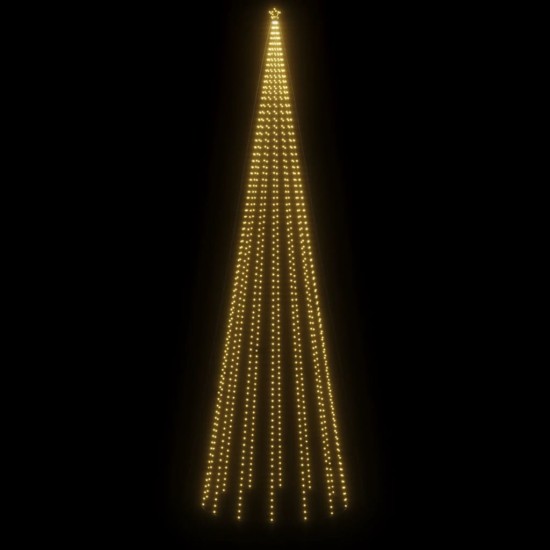 Kalėdų eglutė su kuoliuku, 800cm, 1134 šiltos baltos LED