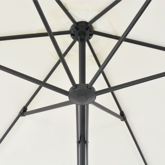 Lauko skėtis su plieniniu stulpu, smėlio sp., 300 cm