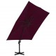 Gembės formos skėtis su aliuminio stulpu, raudonas, 300x300cm