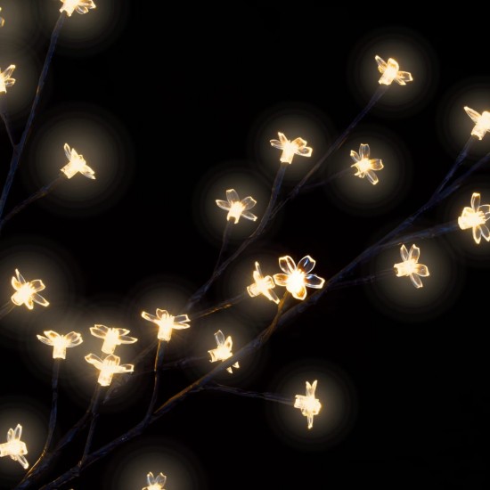 Kalėdinis medis su LED lemputėmis, 180cm, su vyšnių žiedais