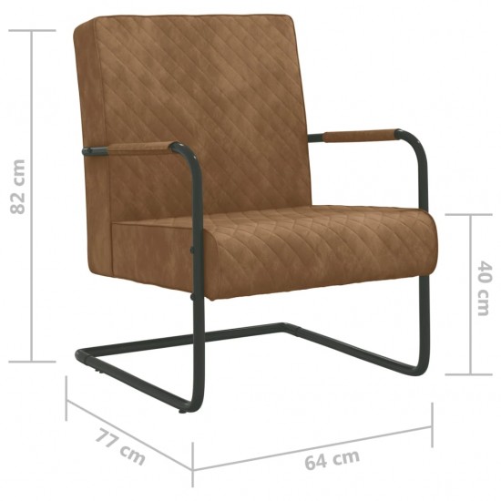 Gembinė kėdė, rudos spalvos, aksomas