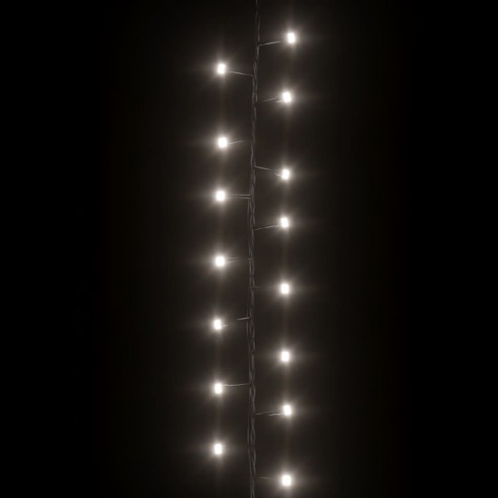 Smulkių LED lempučių girlianda, 25m, PVC, 1000 šaltų baltų LED