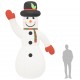 Pripučiama kalėdinė dekoracija sniego senis su LED, 455cm