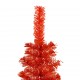 Kalėdų eglutė su LED ir žaisliukų rinkiniu, raudona, 150cm