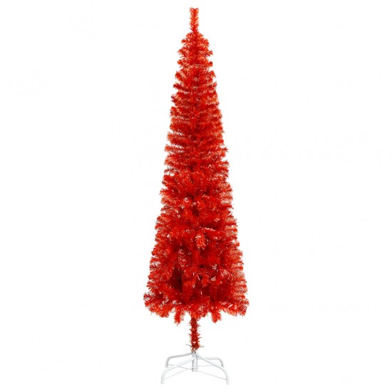 Kalėdų eglutė su LED ir žaisliukų rinkiniu, raudona, 150cm