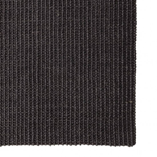 Kilimas, juodos spalvos, 80x250cm, natūralus sizalis
