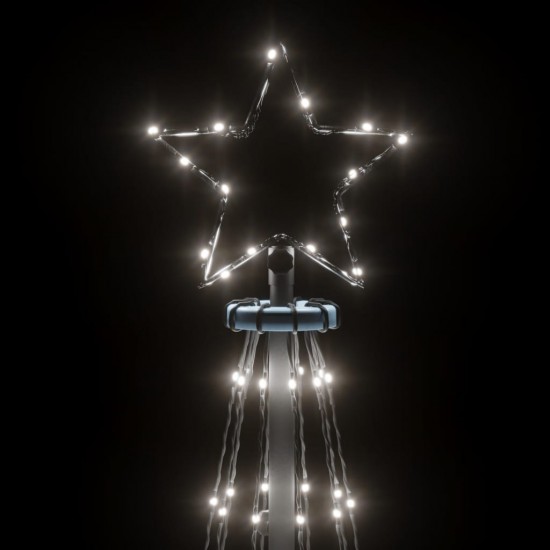 Kalėdų eglutė, 230x800cm, kūgio formos, 1134 šaltos baltos LED