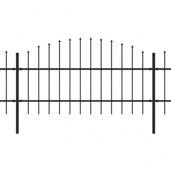 Sodo tvora su iečių viršug., juoda, (0,75-1)x11,9m, plienas