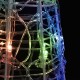 Akrilinė LED dekoracija piramidė, įvairių spalvų, 90cm