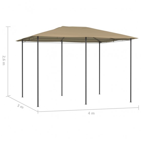 Pavėsinė, taupe spalvos, 3x4x2,6m, 160g/m²