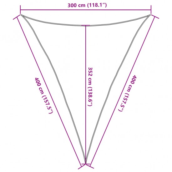 Uždanga nuo saulės, tamsiai žalia, 3x4x4m, HDPE, 160g/m²