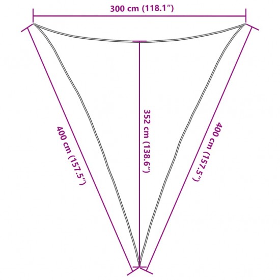 Uždanga nuo saulės, šviesiai žalia, 3x4x4m, HDPE, 160g/m²