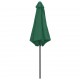 Lauko skėtis su aliuminio stulpu, žalios spalvos, 270x246cm