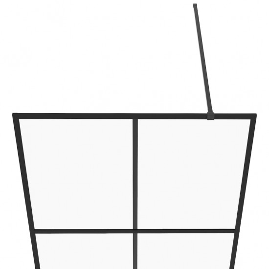Dušo sienelė su skaidriu ESG stiklu, juodos spalvos, 100x195cm