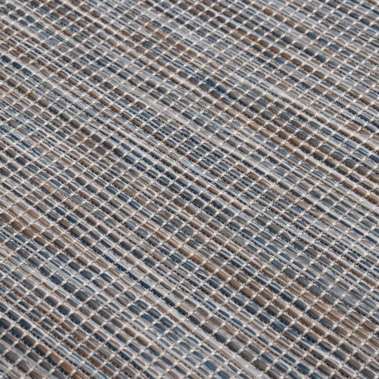 Lauko kilimėlis, rudas ir juodas, 120x170cm, plokščio pynimo