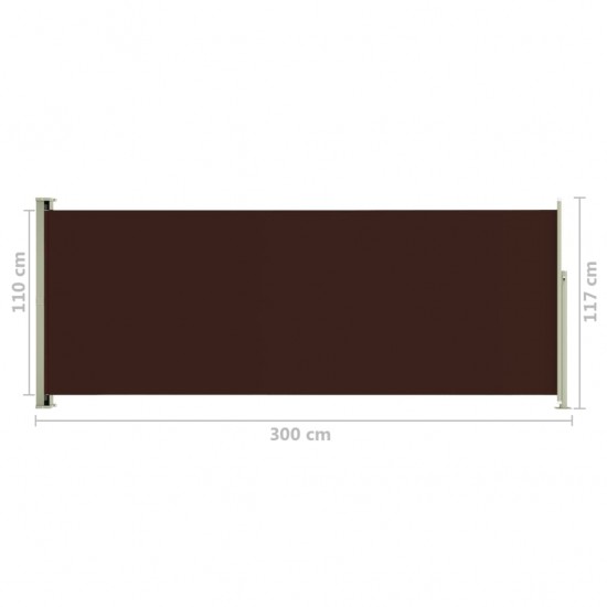 Lauko kilimėlis, rudas ir juodas, 120x170cm, plokščio pynimo