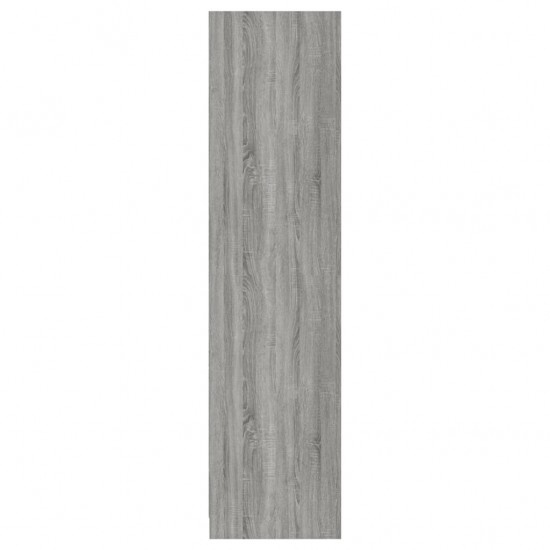 Drabužių spinta su stalčiais, pilka, 50x50x200cm, mediena