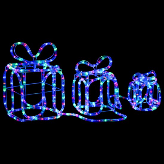 Kalėdų dekoracija dovanų dėžutės, 180 LED lempučių