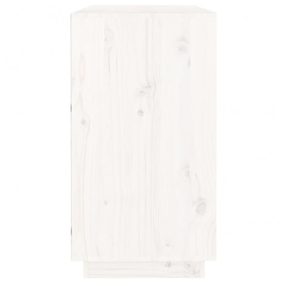 Šoninė spintelė, balta, 100x40x75cm, pušies medienos masyvas
