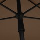 Sodo skėtis nuo saulės su stulpu, taupe spalvos, 210x140cm