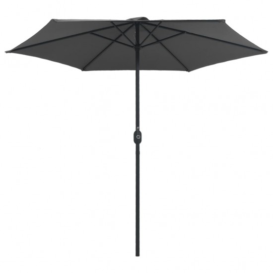 Lauko skėtis su aliuminio stulpu, antracito spalvos, 270x246cm