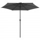 Lauko skėtis su aliuminio stulpu, antracito spalvos, 270x246cm