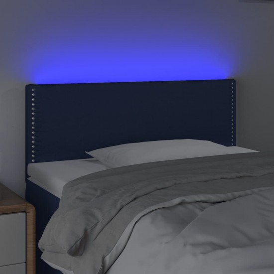 Galvūgalis su LED, mėlynos spalvos, 90x5x78/88cm, audinys