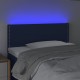 Galvūgalis su LED, mėlynos spalvos, 90x5x78/88cm, audinys