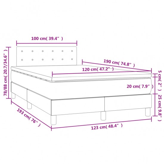 Galvūgalis su LED, tamsiai rudos spalvos, 144x5x78/88cm,audinys