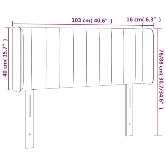 Galvūgalis su LED, žalios spalvos, 103x16x78/88cm, audinys